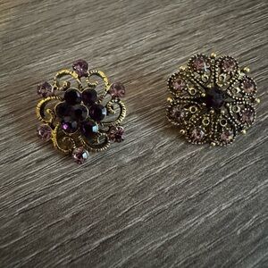 Brooches 2 Purple and Gold